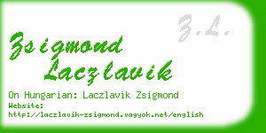 zsigmond laczlavik business card